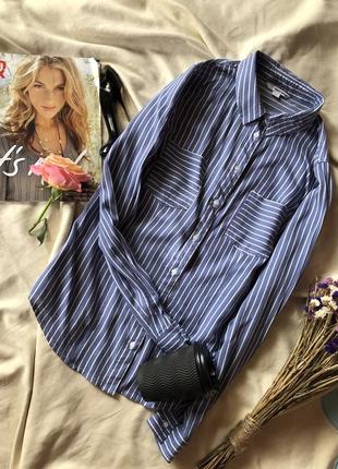Базовая рубашка  в полоску от  tally weijl ( вискоза )
