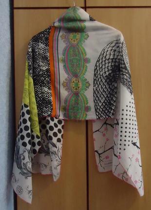 Супер брендовий шарф шаль бавовна шовк codello3 фото