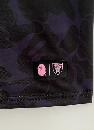 Футболка miami joint edition a bathing ape black маямі чорна мессі messi6 фото