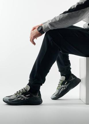 Мужские кроссовки reebok zig kinetica &lt;unk&gt; grey black7 фото