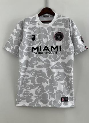 Футболка miami bape a bathing ape бейп joint edition маямесси messi mls млс mettiti