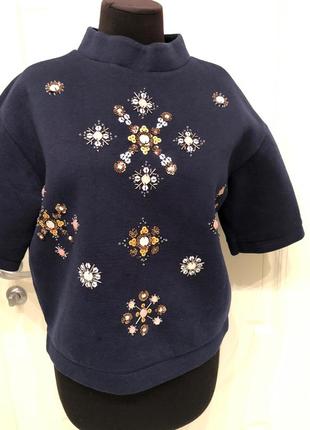 H&m свитшот с короткими рукавами.100% cotton.