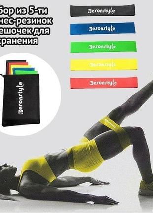 Фитнес резинки fitness rubber bands (коробка + чехол) salemarket