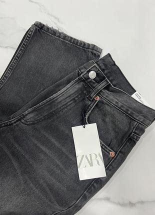Джинси джинсы zara  straight-fit  розмір  36 s 34 xs 38 м світло-сір, графіт7 фото