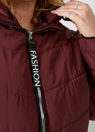 Зимняя удлиненная куртка на синтепоне большие размеры8 фото