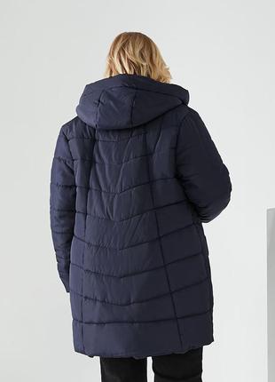Зимняя удлиненная куртка на синтепоне большие размеры9 фото