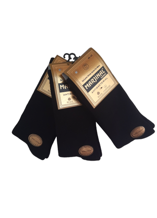 Набір 3 пари чоловічі зимові високі вовняні махрові шкарпетки marjinal 41-45р.чорні.2 фото
