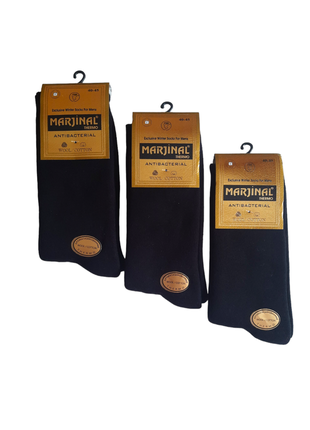 Набір 3 пари чоловічі зимові високі вовняні махрові шкарпетки marjinal 41-45р.чорні.