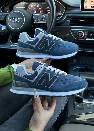 Женские кроссовки new balance 574 blue navy 36-37-38-39-40-41