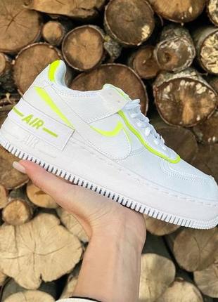 Легкі жіночі кросівки nike air force shadow white (в'єтнам)