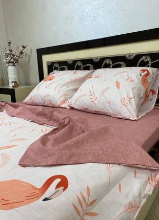 Комплект постельного белья бязь-голд, осенний фламинго5 фото