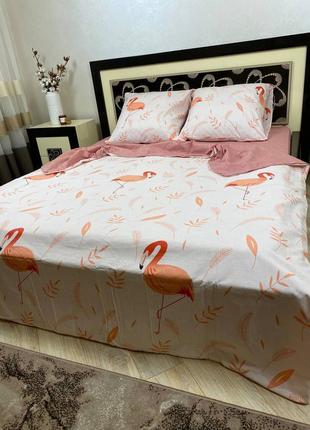Комплект постельного белья бязь-голд, осенний фламинго4 фото