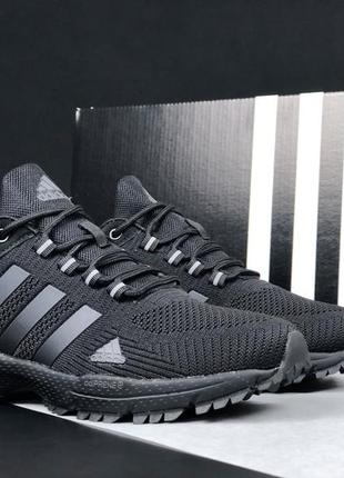 Мужские кроссовки adidas marathon tr сеточка черные4 фото