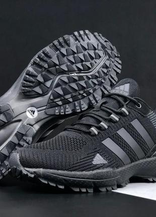 Мужские кроссовки adidas marathon tr сеточка черные3 фото