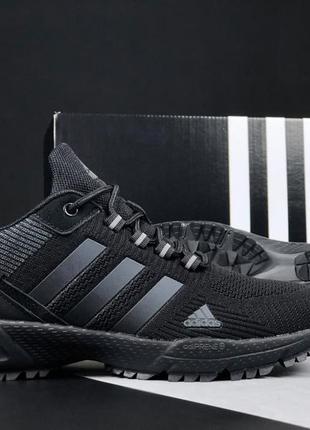 Мужские кроссовки adidas marathon tr сеточка черные2 фото