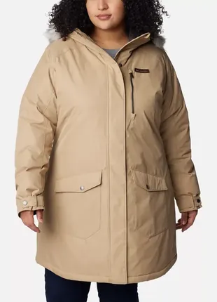 Columbia women's suttle mountain™ long insulated jacket plus size1 фото