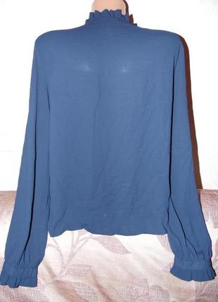 Блуза насыщенного синего цвета.5 фото