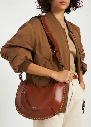 Сумка isabel marant коричневая натуральная кожа 6