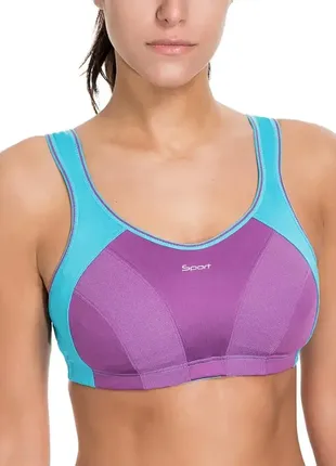 36b, 80в,shock absorber active multi sports support bra, фиолетовый спортивный бюстгальтер,новый