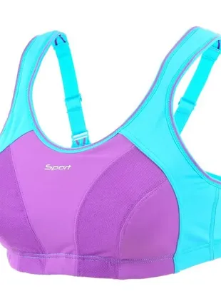 36b, 80в,shock absorber active multi sports support bra, фиолетовый спортивный бюстгальтер,новый3 фото
