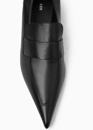 Шкіряні туфлі з гострим носом cos 1216048002