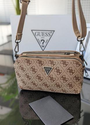 Сумка клатч guess на три отделения3 фото