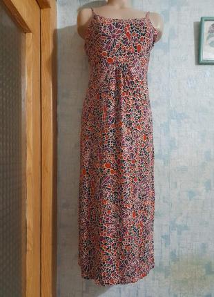 Яскравий довгий сарафан на бретелях indiska   р. 44