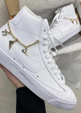 Кроссовки nike blazer white1 фото