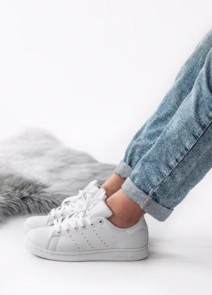 Крутые женские кроссовки adidas stan smith в белом цвете (36-40)2 фото