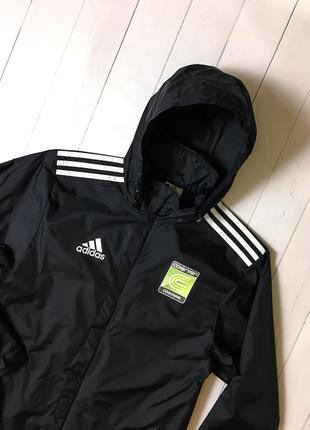 Мужская черная нейлоновая осенняя демисезонная куртка ветровка adidas адидас. размер s m3 фото