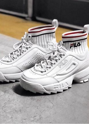 Fila evo sock white1 фото