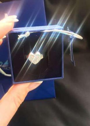Кольцо swarovski, шикарный подарок на день влюбленных