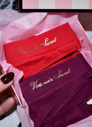 Набір трусиків тонг, комплект у коробці victoria's secret, вікторія сікрет, вікторіас сікрет1 фото