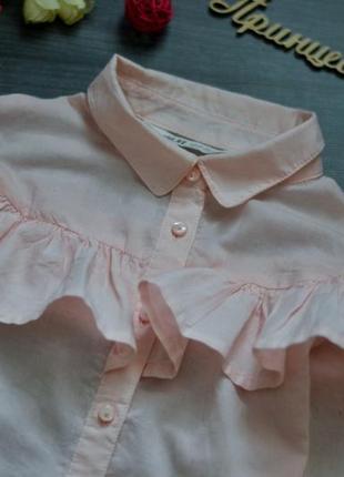 Детская блузка h&m с оборкой воланом 4-6лет4 фото