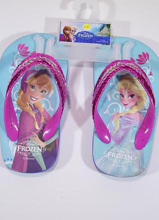 Шльопанці вєтнамки disney frozen 14.5см анна і ельза