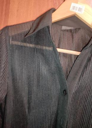 Блузка черная в полоску  размер 42-44-46