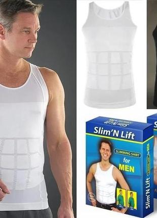 Корректирующая утягивающая майка для мужчин slim n lift for men pro salemarket2 фото