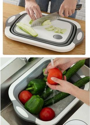 Доска разделочная 3 в 1 chopper, доска разделочная складная, миска доска, доска для кухни salemarket