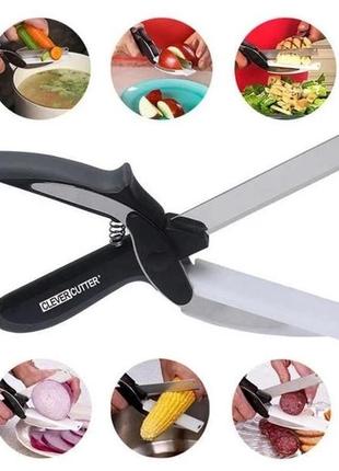 Универсальные ножи-ножницы clever cutter 2 в 1 salemarket2 фото