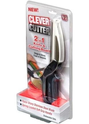 Универсальные ножи-ножницы clever cutter 2 в 1 salemarket5 фото