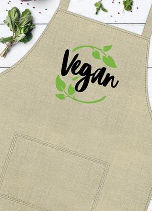 Фартух із написом vegan