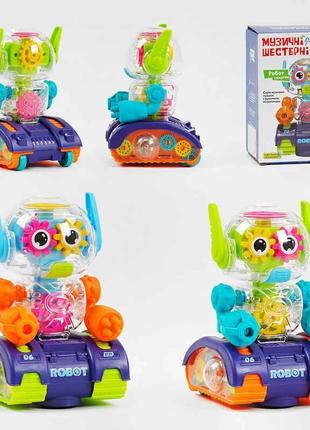Робот "смартик" 96026 (60) "wtoys", озвучування українською мовою, 2 види, звук, підсвічування, колесо