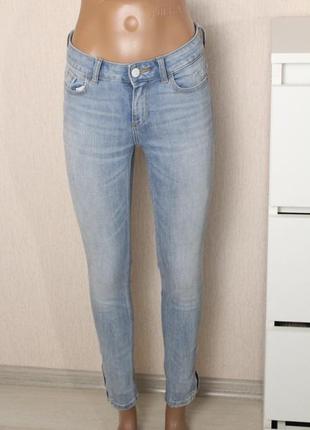 Голубые джинсы скинни 34 размер зара zara3 фото
