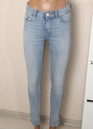Голубые джинсы скинни 34 размер зара zara1 фото