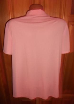 Стильная блуза рубашка  розовая р. l3 фото