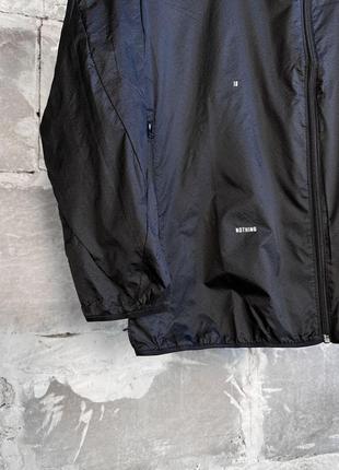 Куртка вітровка жіноча / чоловіча чорна з капюшоном легка adidas ia81356 фото