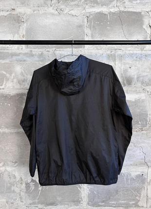 Куртка вітровка жіноча / чоловіча чорна з капюшоном легка adidas ia81355 фото