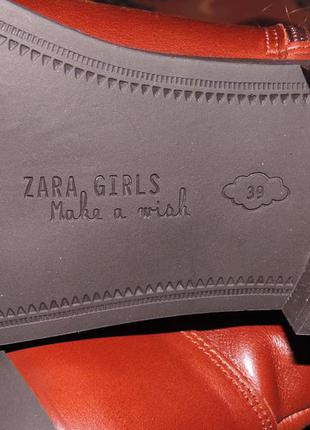 Сапоги zara натуральная кожа2 фото