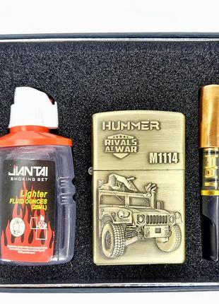 Подарочный набор rey "револьвер" металическая зажигалка, бензин, муштук