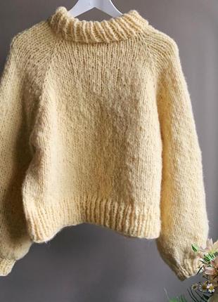 Базовый кроп-свитер из шерсти альпака2 фото